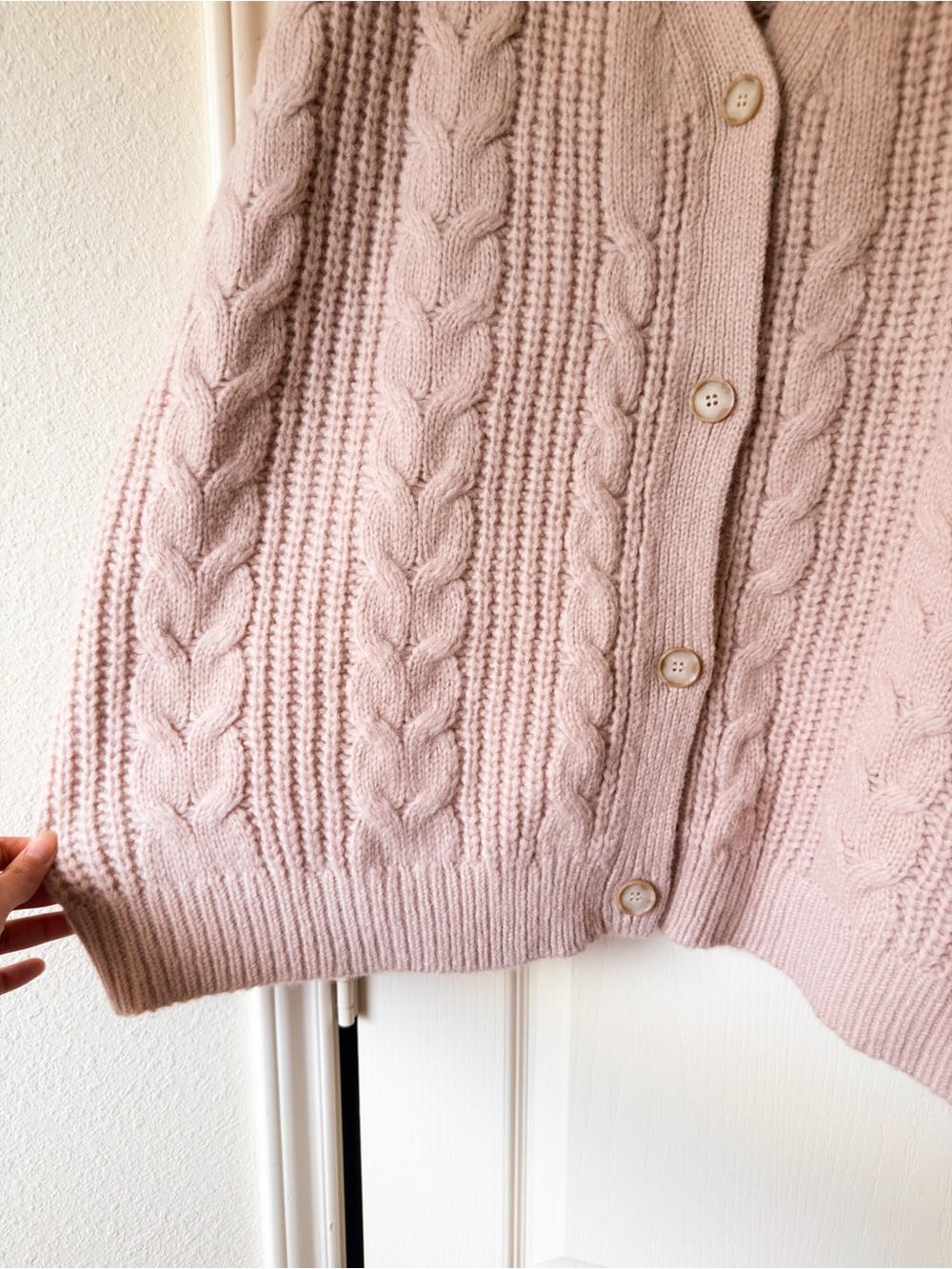Jenni Kayne Cable‎ Cocoon Cardigan Blush Oversized XL GUC - Picture 3 of 9